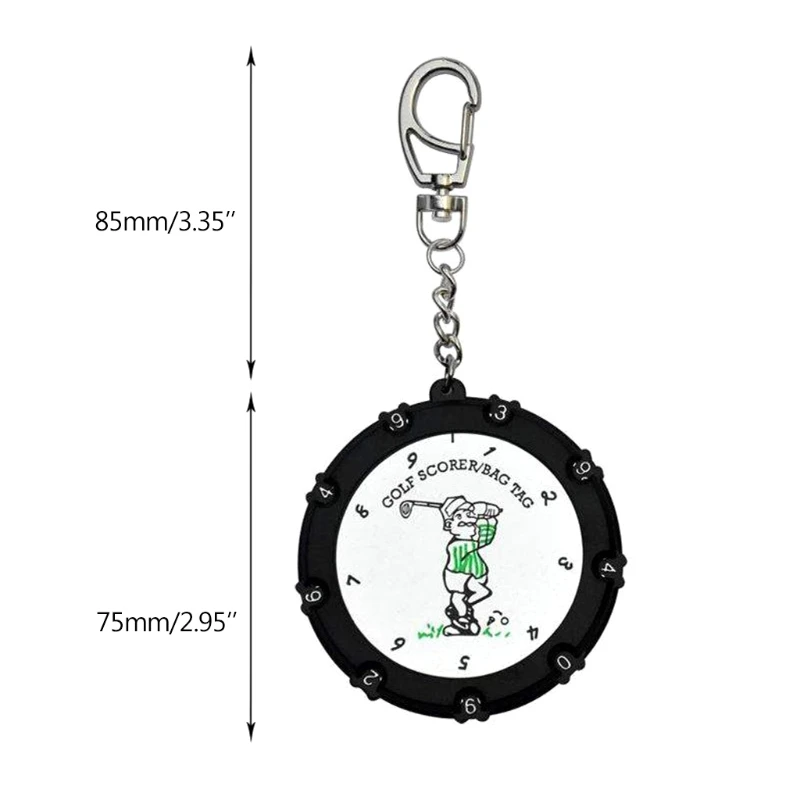 

Hot Sale New Arrival 18 Hole Golf Stroke Shot Putt Score Counter Keeper Scoring Tag Bag Clip Keychain G99D