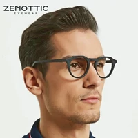 zenottic acetate anti blue light glasses men goggles retro round optical myopia spectacles frame women computer gaming eyewear