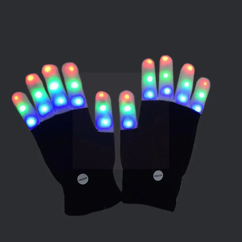 

Зимние светящиеся перчатки, Волшебная Перчатка со светодиодной подсветкой, перчатки, яркий подарок на год, Новая мода вечерние Y9a8