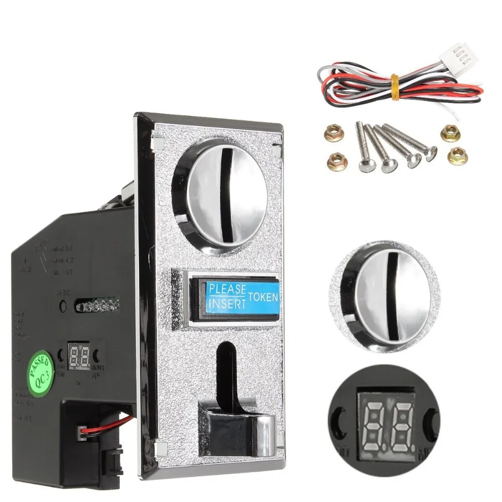 

Multi Coin Acceptor Electronic Roll Down Coin Acceptor Selector Mechanism Vending Machine Mech Arcade Game Ticket Redemption