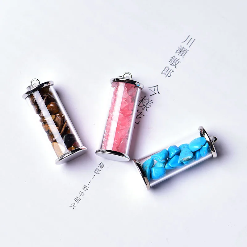 1 шт. натуральный кристалл Аметист подвеска в виде бутылочки желаний кварцевый