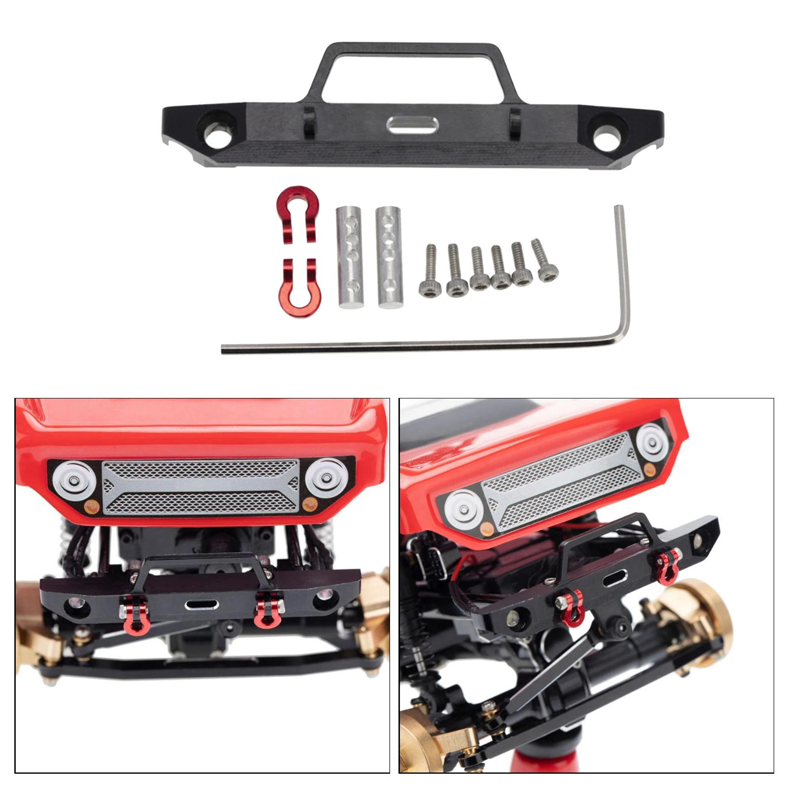 

CNC Machined Front Bumper for Axial SCX24 AXI90081 Crawler Car