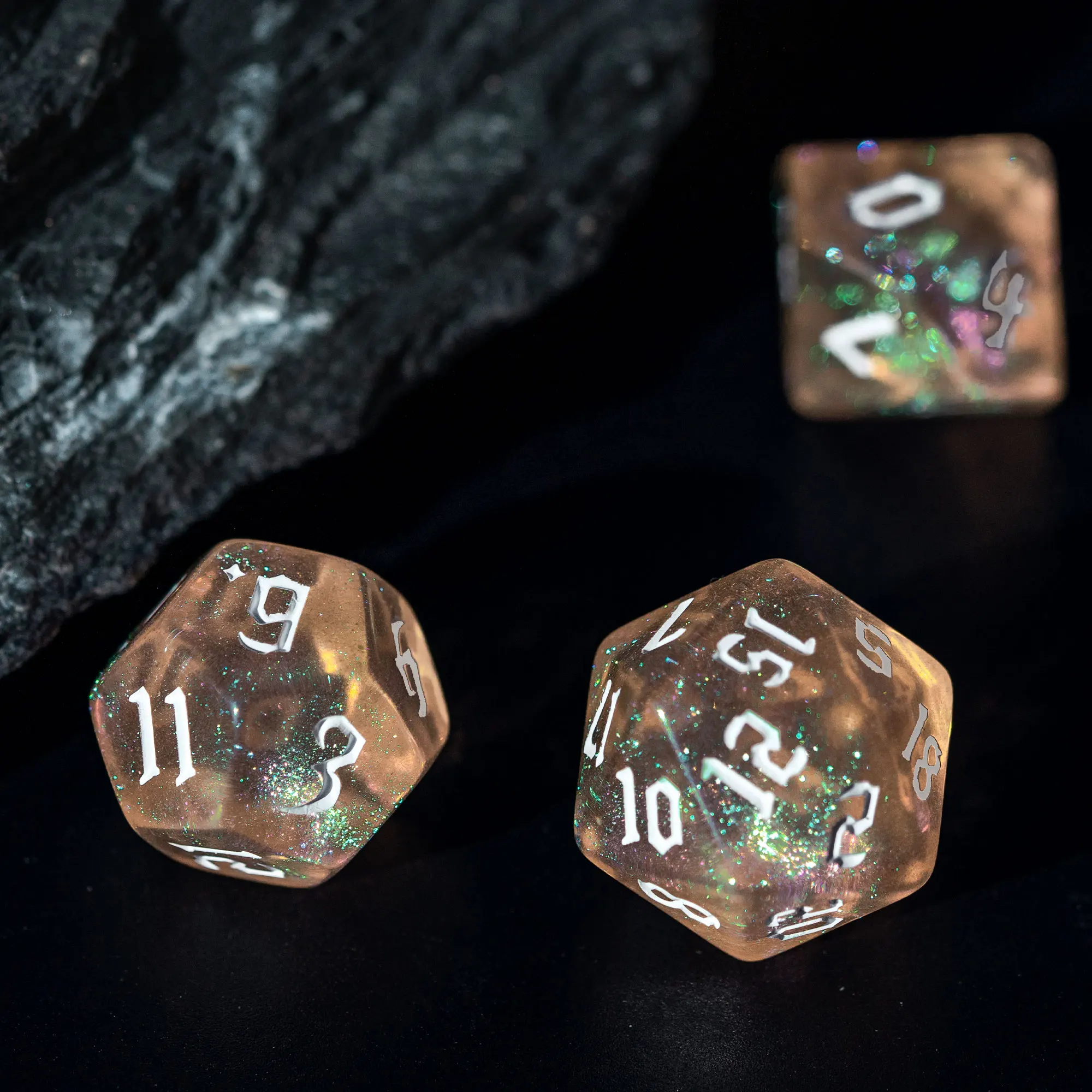 7 шт./компл. оранжевый/белый игральные кости DND набор D4 D6 D8 D10 D % D12 D20 полупрозрачные