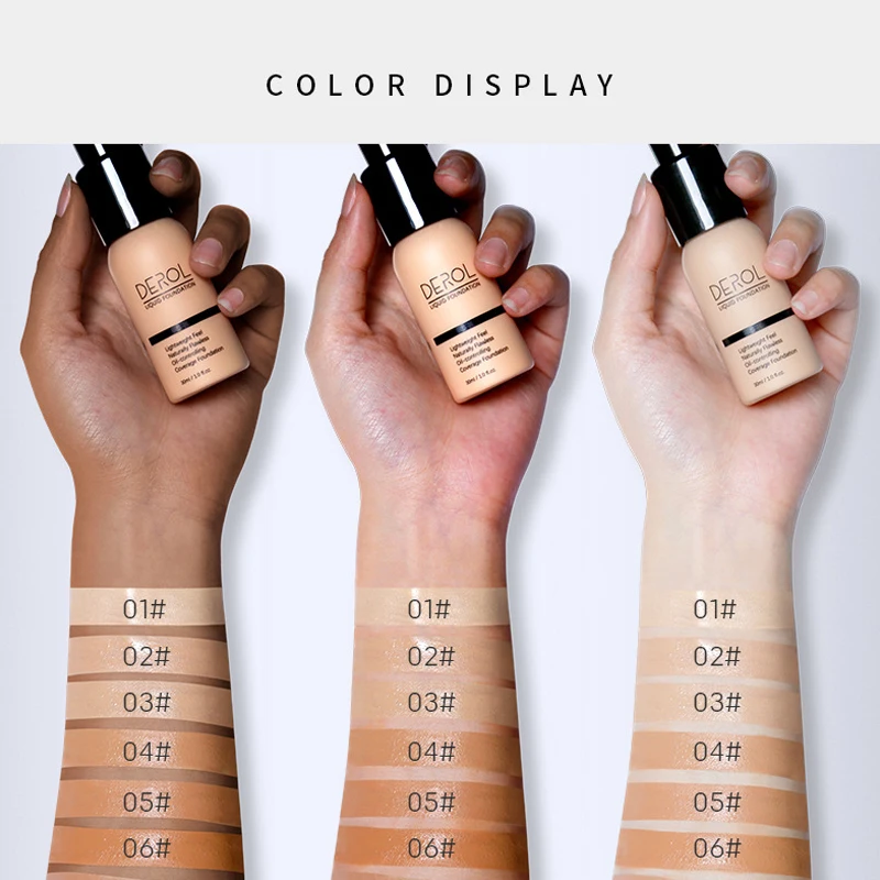 Увлажняющая отбеливающая водостойкая Жидкая основа для макияжа 8 цветов |
