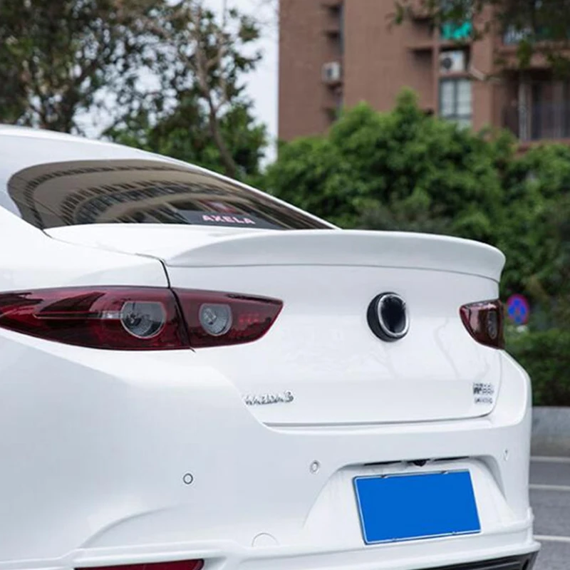 

CEYUSOT FOR New Mazda 3 Big Spoiler ABS Material High Quality 2019 2020 Mazda3 4door Sedan Car Spoiler Tail Lip Wing Junit Style