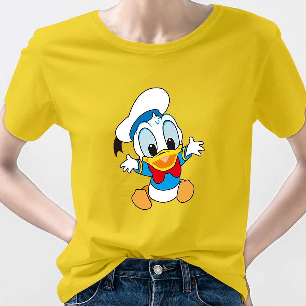 

Small Donald Duck Graphic Womens T-shirts Exquisite Summer Creative Clothing Casual Tee Shirt Trendy Disney Fashion Tumblr Mujer