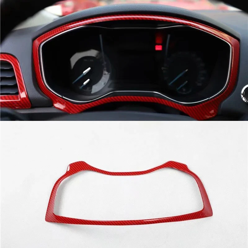

Для Ford Mondeo 2013-2016 1 шт. из углеродного волокна ABS Украшения для приборной панели автомобиля Центральная крышка управления облицовкой молдинг ...