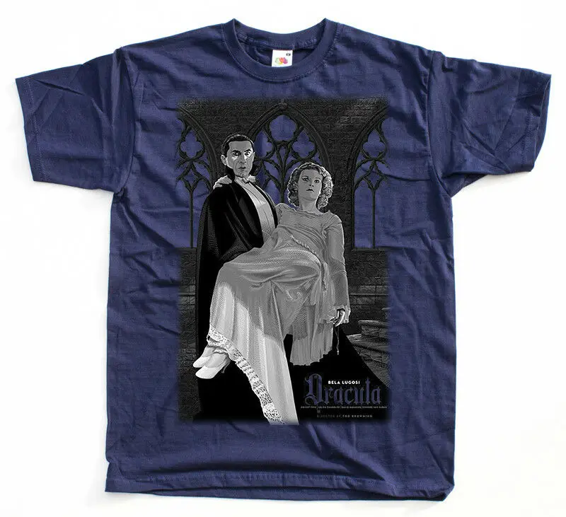Дракула Бела лугоси постер фильма 1931 футболка (черный темно-синий) все размеры