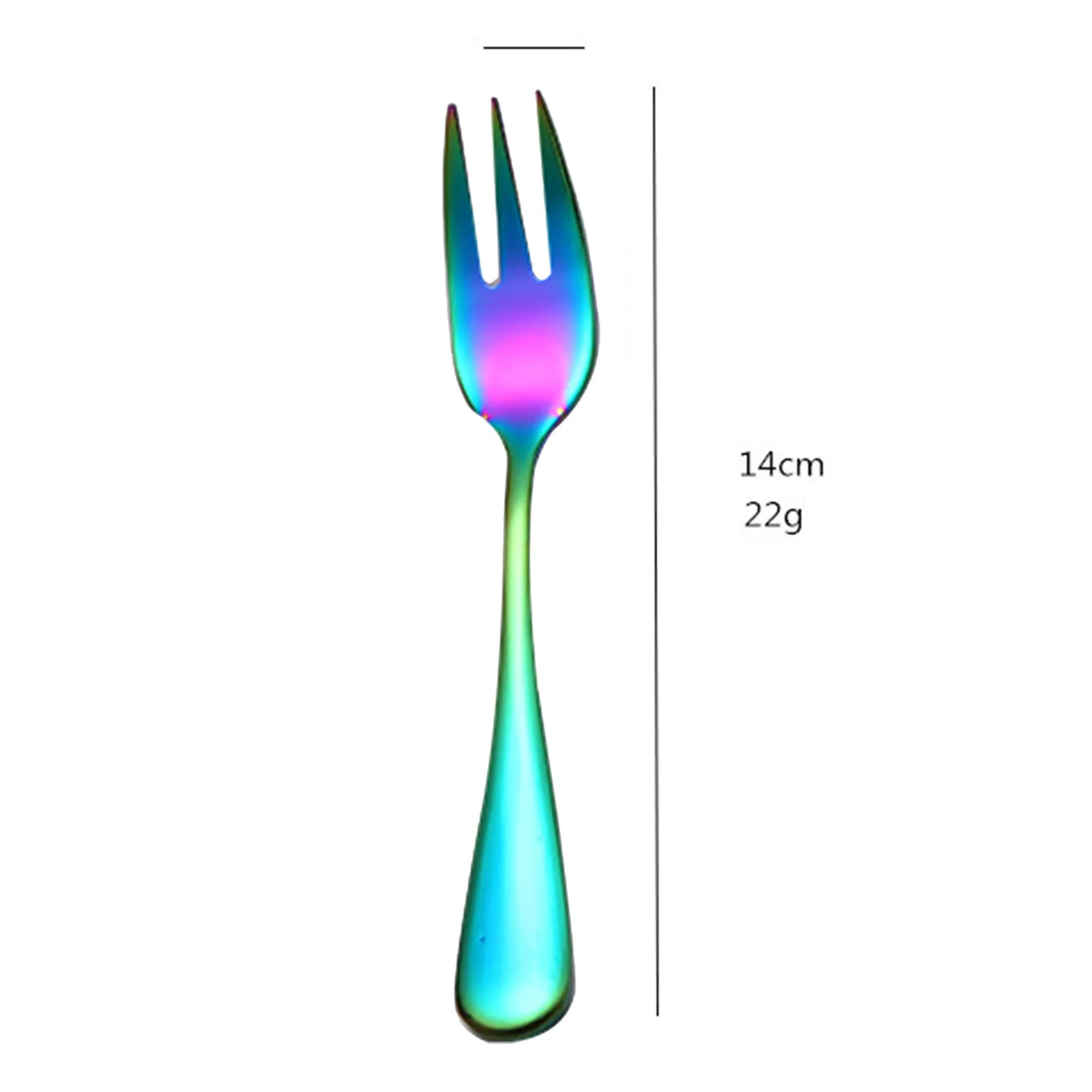 

high quality Forks Stainless Steel Colourful Forks 8PC for Fruit Desserts Ice Cream Cake Forks