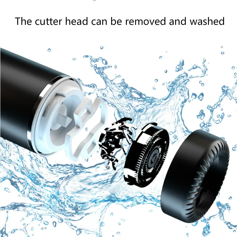 

New Electric Razor Mini Turbine Face Shaver Portable Rechargeable USB Dry Wet Use Beard Knife Shaving Machine High Quality Gift