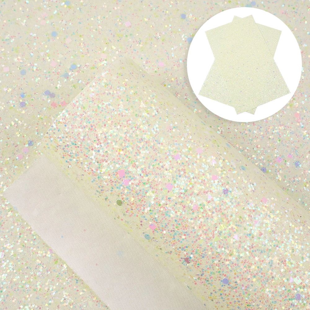 

Fourth of July Mixed Color Sequins Faux Leather Sheets for Bows Synthetic Leather DIY Handmade Materials,1Yc10724