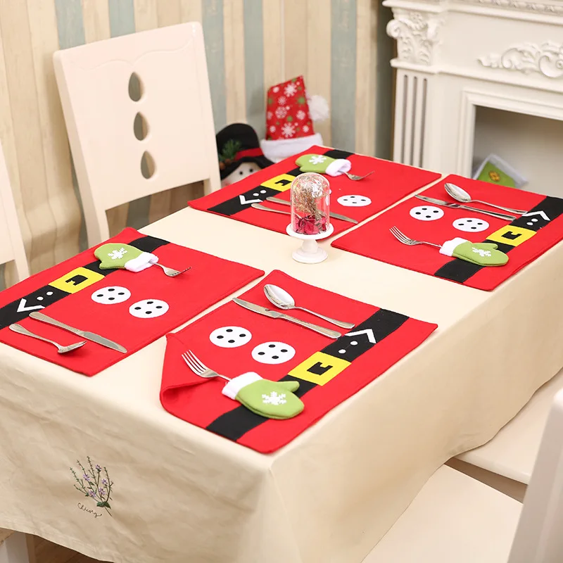 

New Christmas Decorations, Placemats, Placemats, Christmas Home and Restaurant Supplies, Creative Christmas Table Decoration DIY