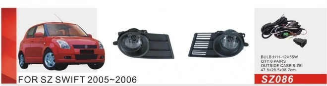 

Qirun fog lamp assembly lights+covers+wires+switch for Suzuki SWIFT 2005-2006