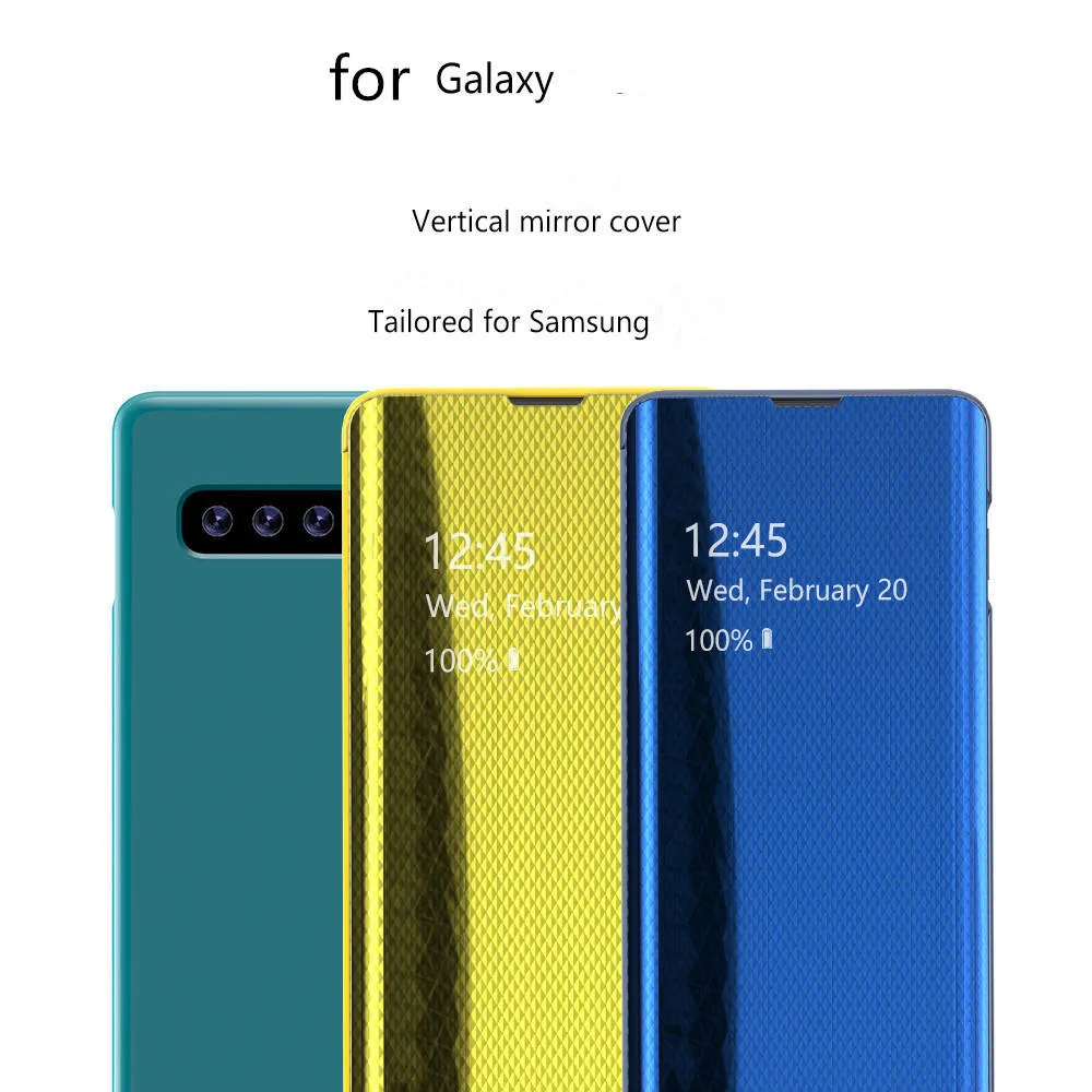 2019 последние четыре поколения зеркальные Смарт Флип Вертикальный кожаный чехол