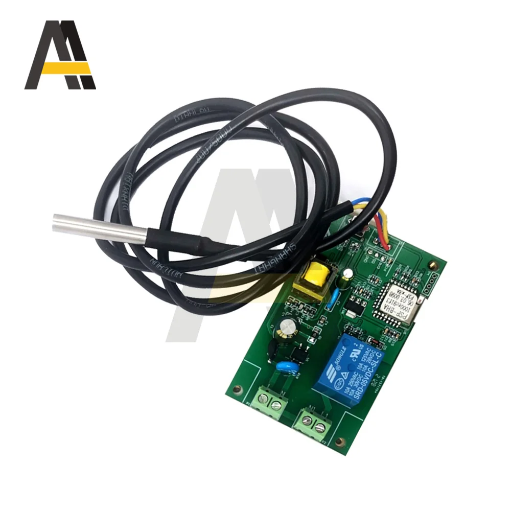EWeLink-módulo de Control remoto de humedad y temperatura, módulo de relé AC220V, compatible con DS18B20/DHT11, Automatización del hogar inteligente