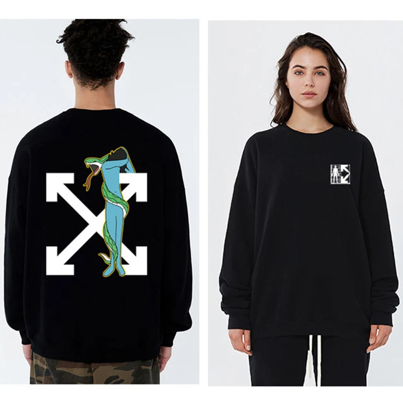 

Осенне-зимние новые толстовки с капюшоном IКOff WhiteС, мужские толстые однотонные джоггеры из ткани 360g, текстурные пуловеры