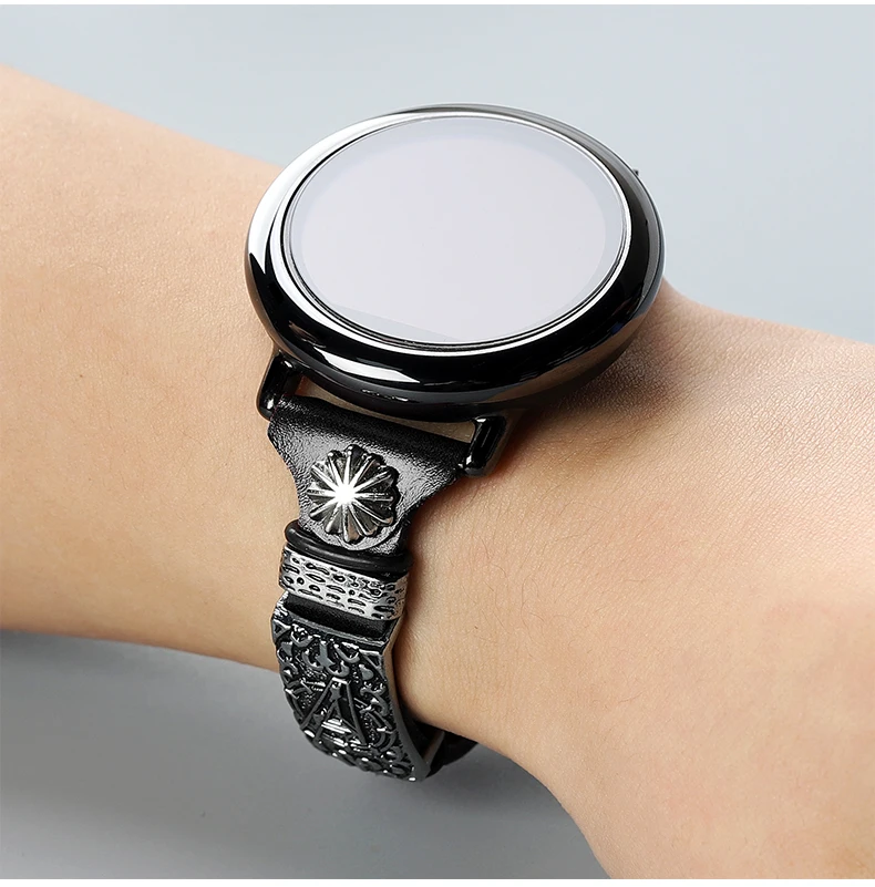 18 мм 20 мм 22 мм кожаный ремешок для Amazfit Bip/GTS/Amazfit GTR/Stratos/Pace ремешок для samsung gear S3 Frontier galaxy watch 42 46