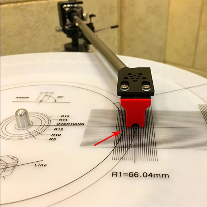 Professional LP Vinyl Pickup Calibration / Distance Gauge Protractor Adjustment Tool Ruler Turntable Accessories | Электроника