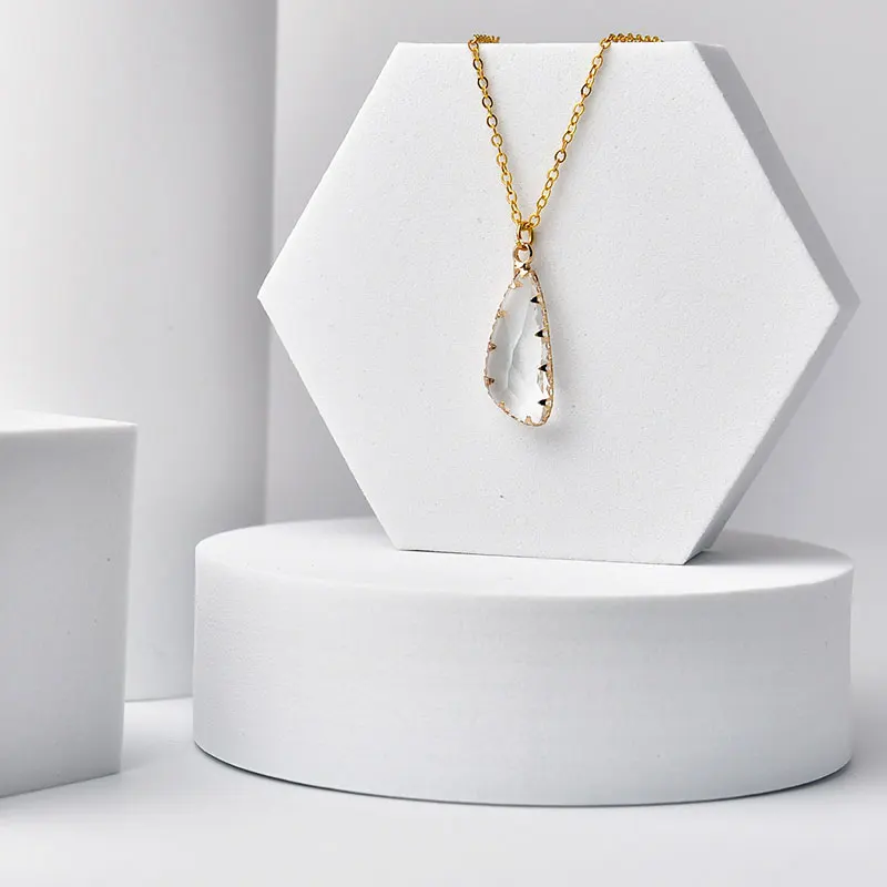 

Korean Fashion Chkoer Neck Chian Crystal Pendant Necklace for Women Wedding Party Jewelry