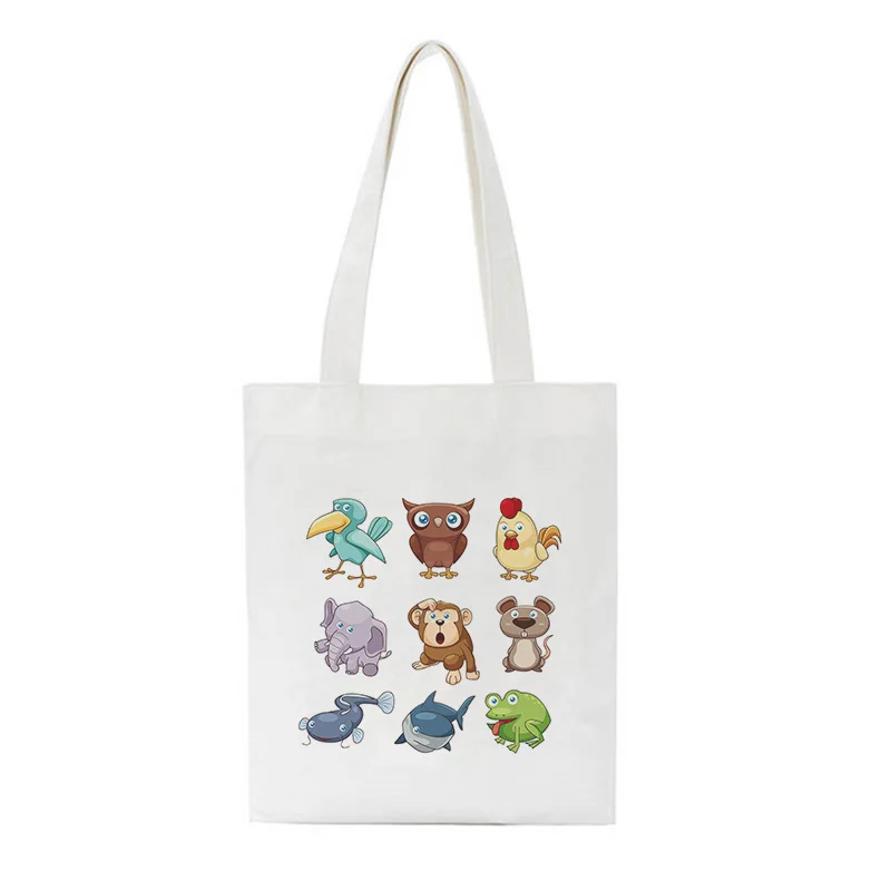 Милая сумка на плечо с надписью forse Me для покупок рисунком тигра холщовые сумки