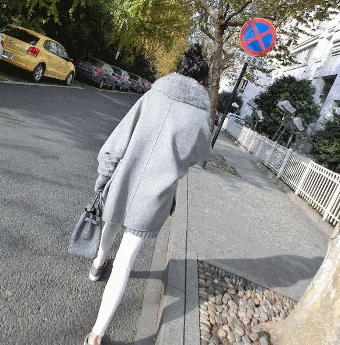 2019 кардиган с воротником из натурального Лисьего меха кашемировое пальто осенне