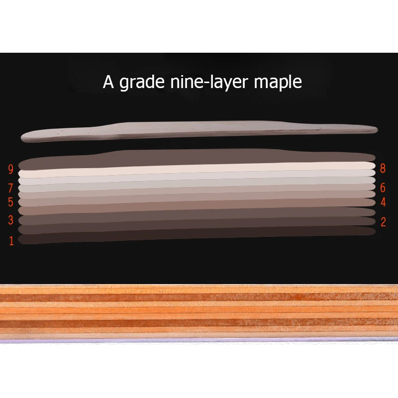 9-Слои клен заготовка для скейтборда 8 дюймов скейтборды натуральный скейт Deck