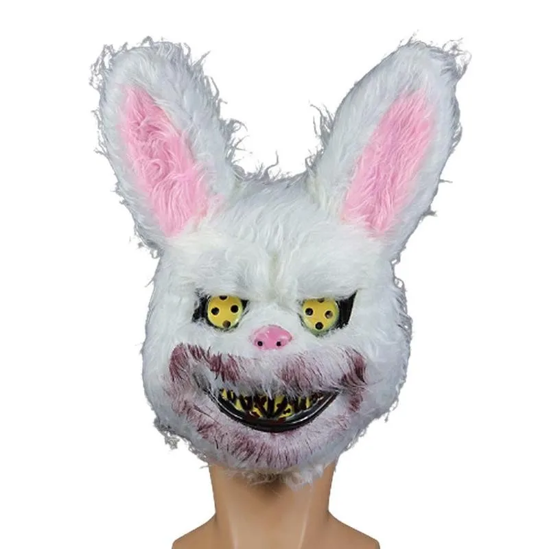 Маска на Хэллоуин белая маска кролик кровавый Жуткий Ужас страшная убийца для