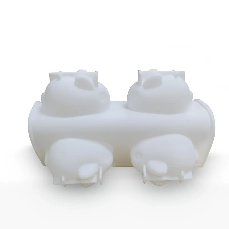 

Family garden pet products 100% Good Cheap 3D DIY Bunny Chocolate Cutter Mould Fondant Cake Decorating Tool Household products