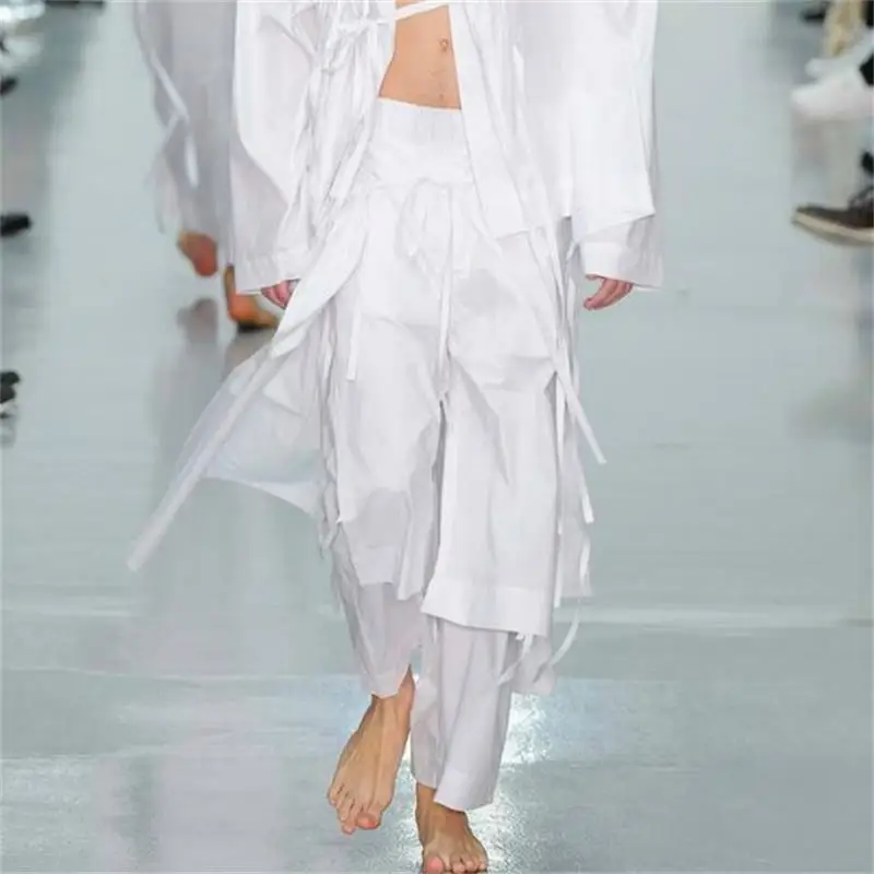 Белая рубашка в стиле лиамамото личный кардиган с длинными рукавами свободная