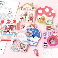 40 pcslot cartoon little girl paper sticker decorative diary scrapbook planner stickers kawaii stationery school supplies