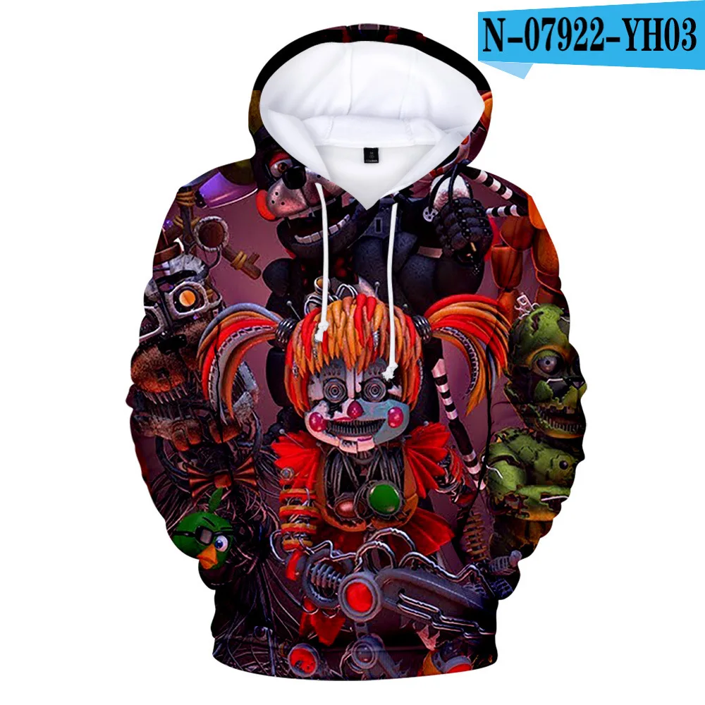 3dwy-1094 Fnaf толстовки Толстовка Five Nights At Freddy's куртка пальто весна Harajuku мультфильм Медведь FNAF Толстовка Женские кофты Fnaf - Цвет: 3dwy-1094