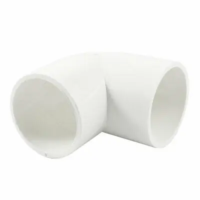 

White 50mm x 50mm 90 Degree Equal Elbow PVC Pipe Coupling Connector
