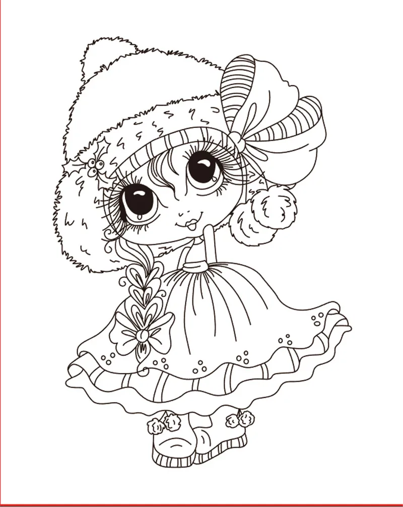 

10x6 Big eyes girl Transparent Clear Silicone Stamp Seal for DIY scrapbooking photo album Decorative clear stamp