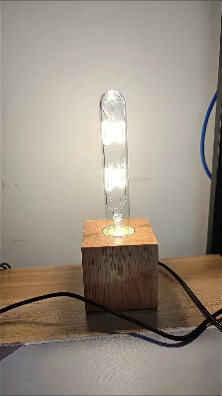 Вход переменного тока ретро деревянная настольная лампа с цоколем E27 винтажный