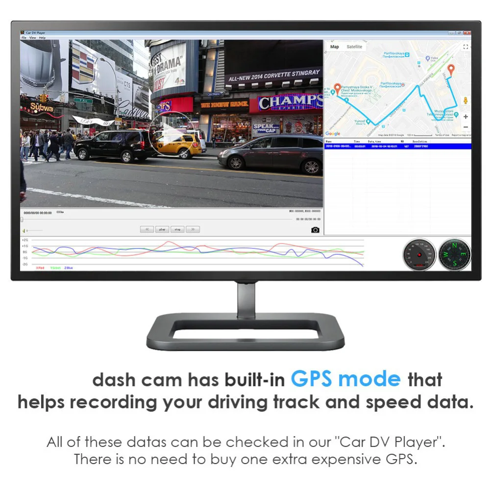 Видеорегистратор AZDOME GS63H два объектива встроенный GPS Wi-Fi FHD 1080P | Автомобили и