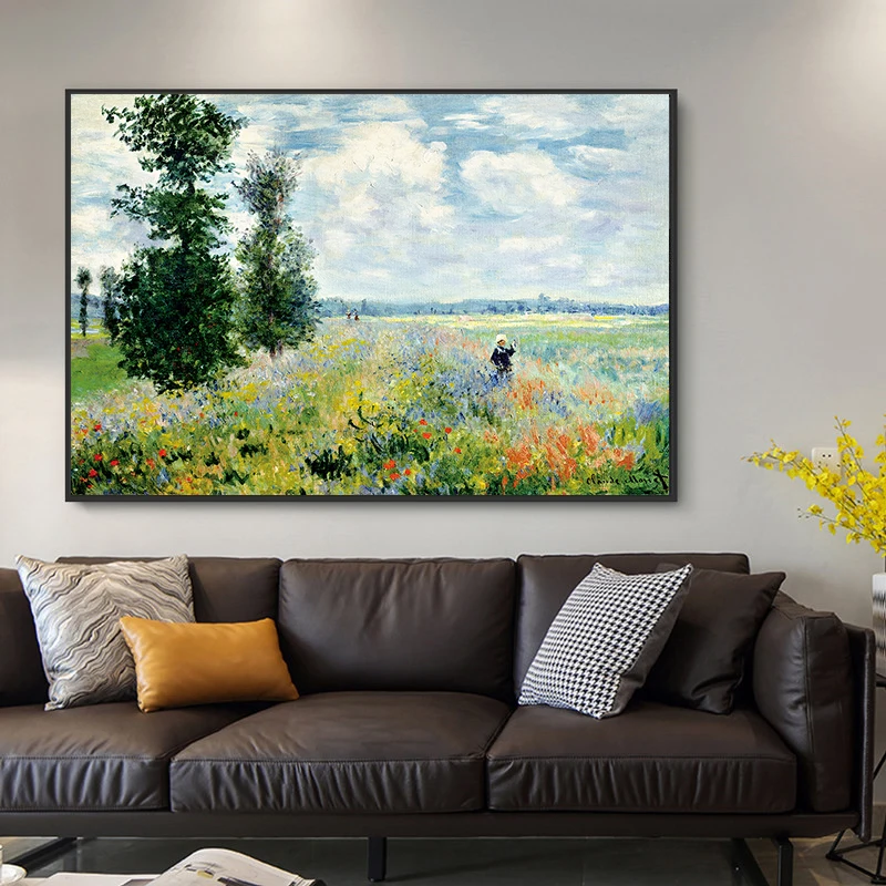 Знаменитая картина маслом импрессионистского Моне настенная Картина на холсте