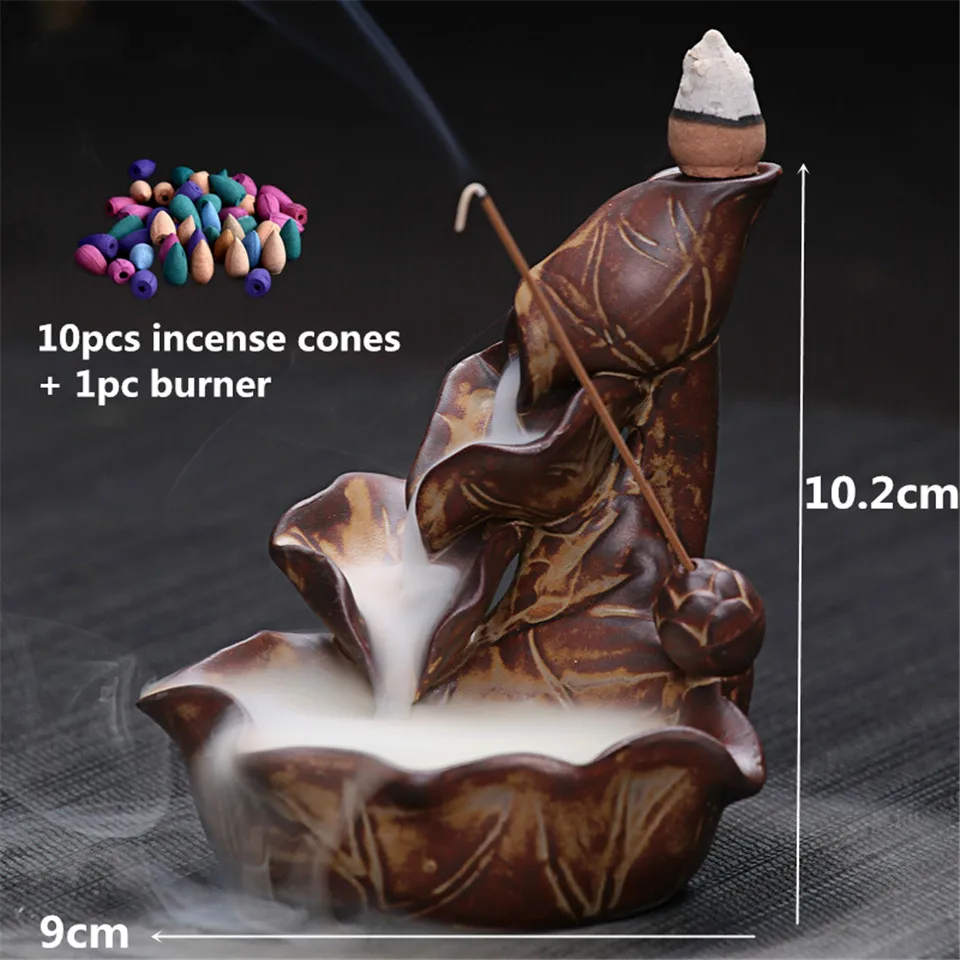 Керамическая горелка ладана лотоса водопад держатель для распространения