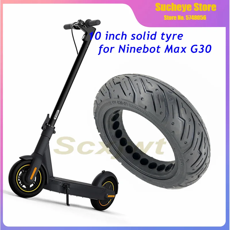 

Durable Tire 10x2.50M for Ninebot Max G30 Scooter Tyre Solid Tires Shock Absorber Non-Pneumatic Tyre Damping Rubber Tyres Wheel