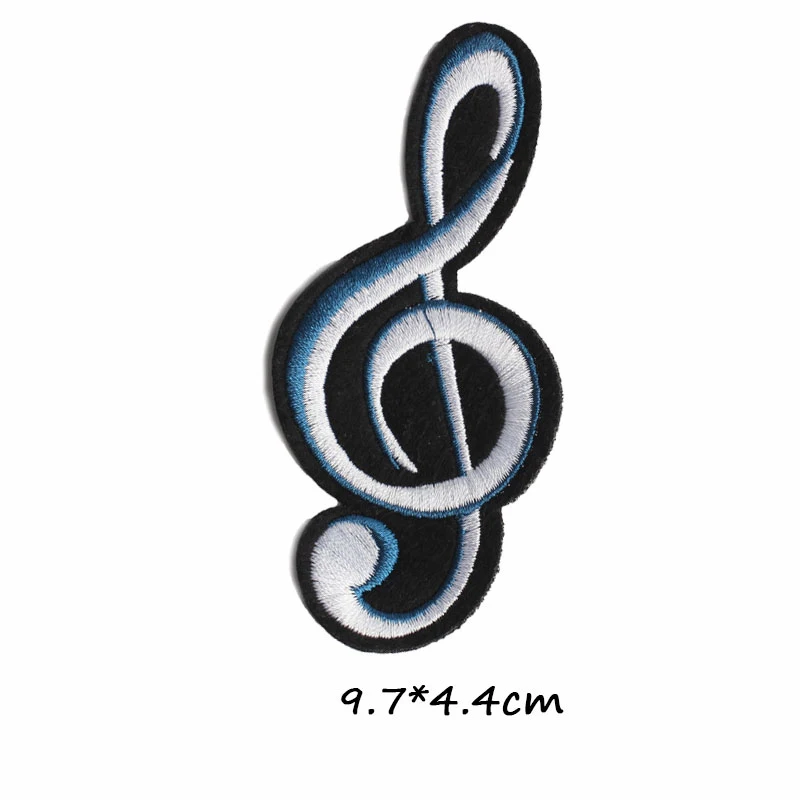 Музыка Гитара Примечание нашивки наклейки железа на одежде передачи тепла