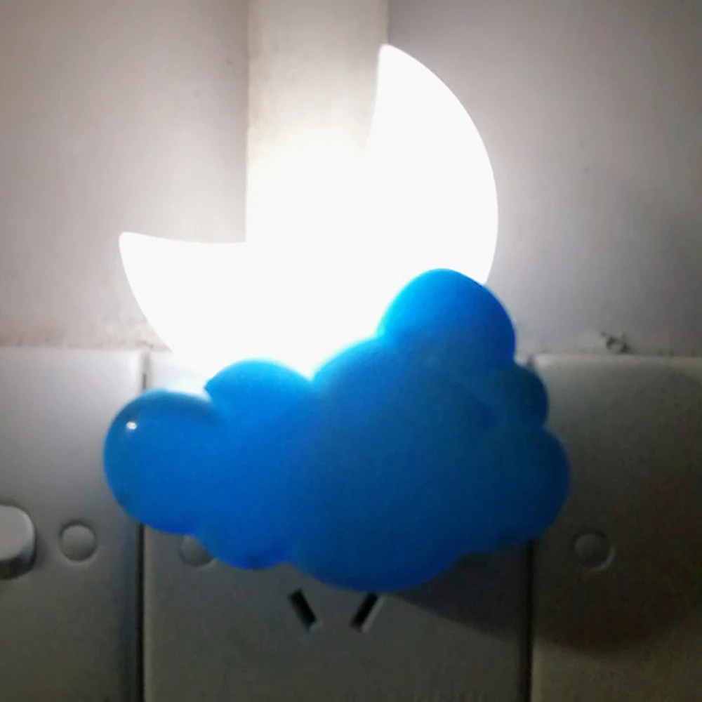 Светодиодный ночной Светильник Луны и облаков Велоспорт Форма Сенсор Управление