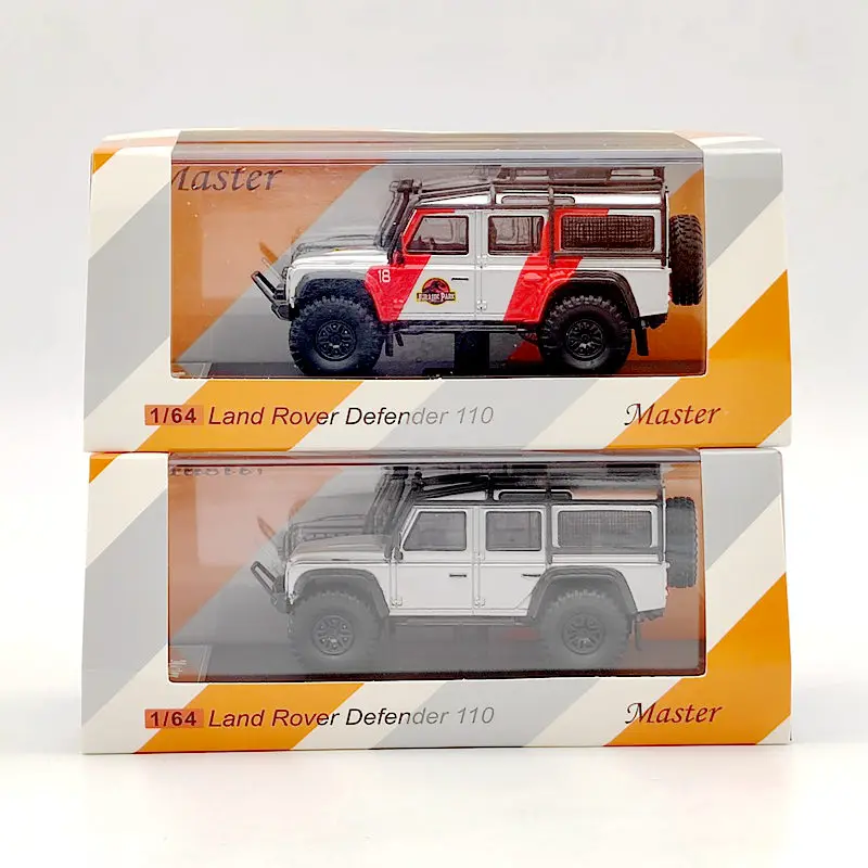 Мастер 1:64 Defender 110 Юрского периода/серебро литья под давлением модели игрушки