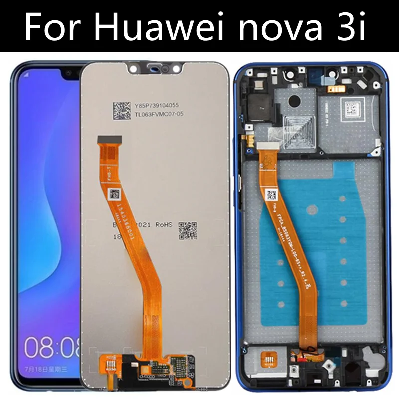 

ЖК-дисплей 6,30 дюйма для Huawei P Smart + ( P Smart Plus) 2018, INE-LX1r, INE-LX2, INE-LX2, NOva 3i, ЖК-дисплей с сенсорным экраном, дигитайзер в сборе