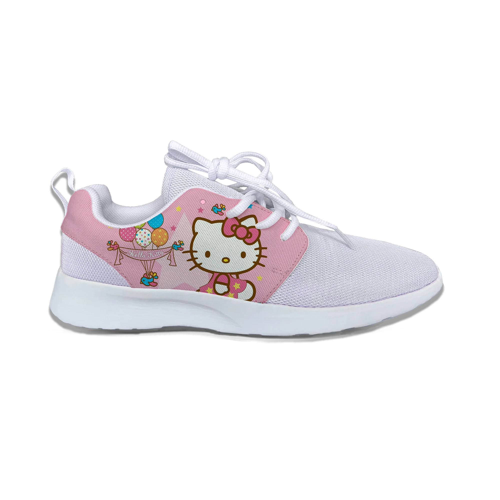 Новинка милые детские спортивные кроссовки с принтом Hello Kitty повседневные