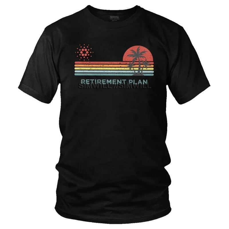 

Cardano Ada футболка для мужчин из хлопка с принтом Футболки забавная футболка с короткими рукавами и Крипто блокчейн цифровой валюты, футболки, ...