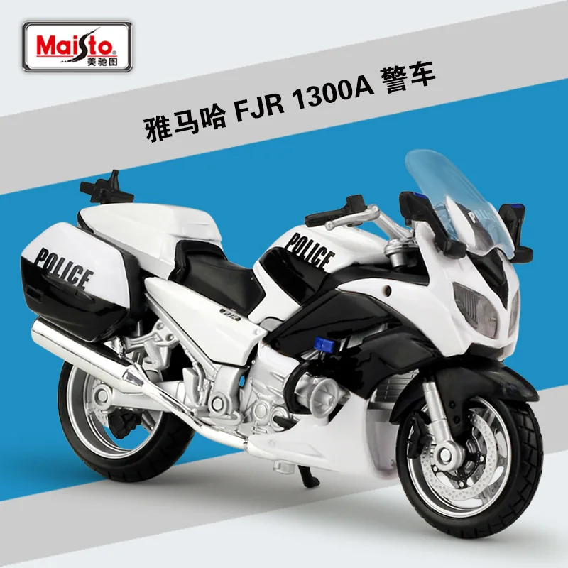 

Maisto 1:18 литье под давлением FJR 1300A полицейский Мотоцикл Белый Синий Черный сплав металлический мотоцикл гоночная модель