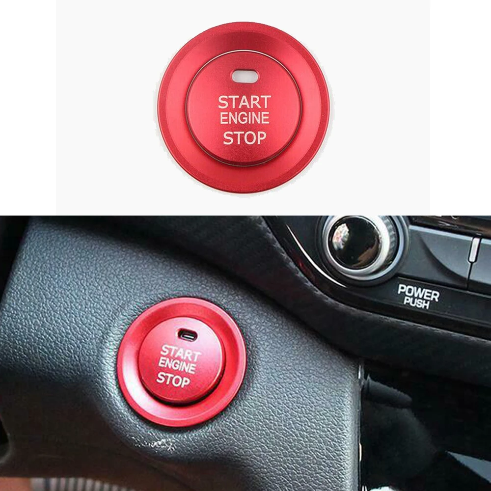 Кольцо наклейки на кнопки для салона автомобиля Elantra Avante 2017 2020 красный