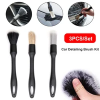 3pcs car detailing brush wash auto detailing cleaning kit engine wheel clean set
