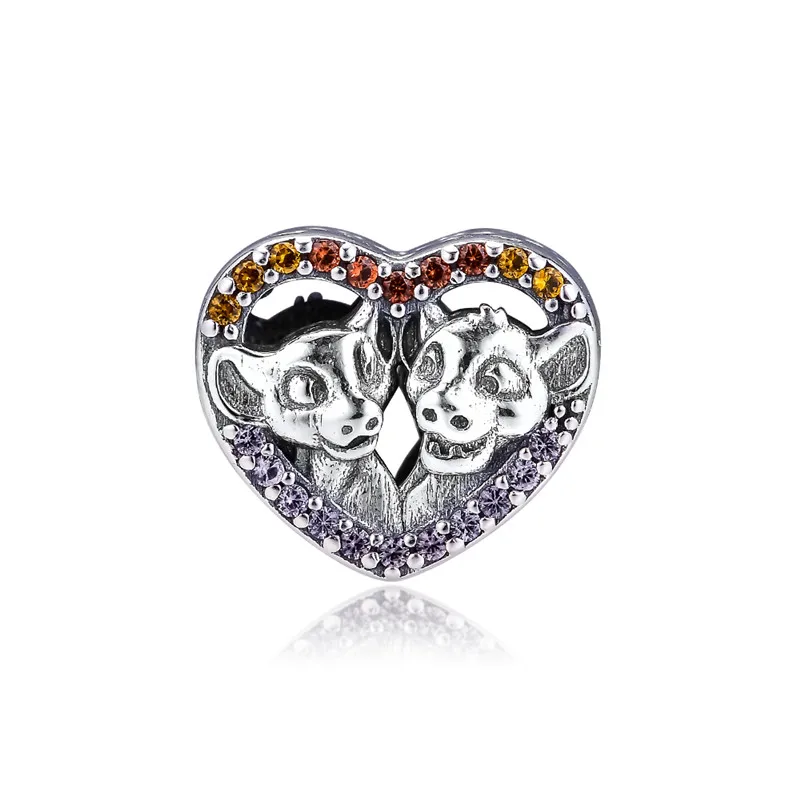 

Lion Friend 2020 Heart Beads for Charms Bracelets Silver 925 Jewelry Mixed CZ Crystal Bead DIY Silver Beads for Jewelry Making