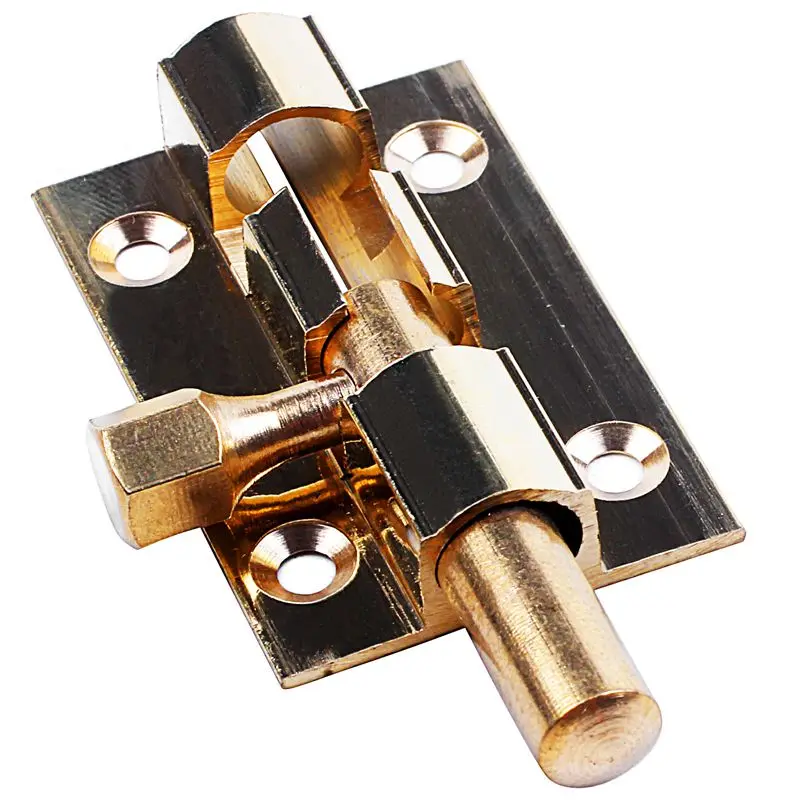 1.5-inch Long Brass Door Latch Sliding Lock Barrel Bolt Gold | Обустройство дома