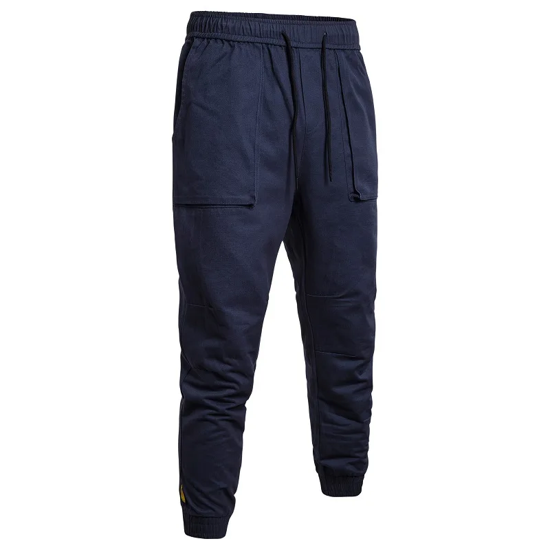 

2020 Fashion New Men's Casual Elastic Lace-up Trousers / Men's Slim-fit Trousers with Large Pockets Pants
